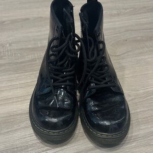 Dr. Martens Kids Black Lace-Up Boots